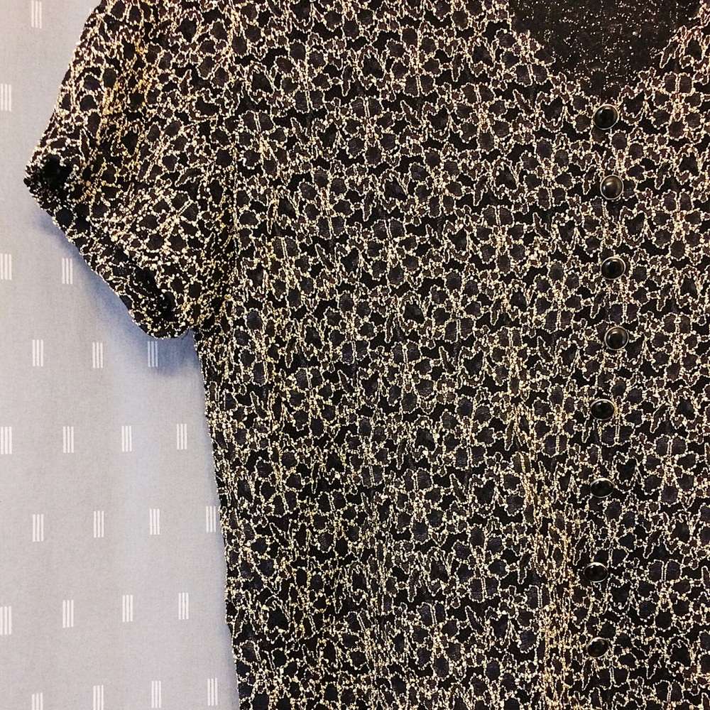Vintage Gold & Black Blouse. Fits like a Medium.